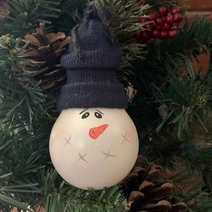 Snowman ornament handcrafted
